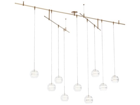 Visual Comfort Modern Sedona 9-Light Aged Brass Chandelier