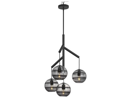 Visual Comfort Modern Sedona 4-Light Brown Globe Chandelier