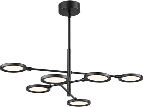 Visual Comfort Modern Spectica 6-Light Matte Black Chandelier