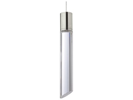 Visual Comfort Modern Tibor 1-Light Satin Nickel Linear Mini Pendant