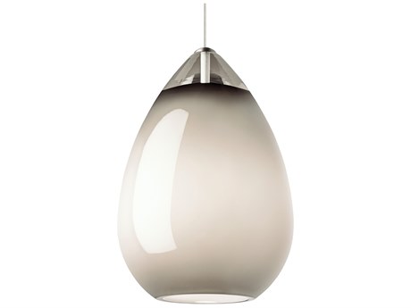 Visual Comfort Modern Alina 1-Light Satin Nickel Brown Mini Pendant