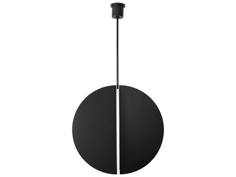 Visual Comfort Modern Bau 1-Light Nightshade Black Round Pendant