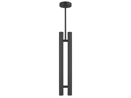 Visual Comfort Modern Ebell 2-Light Dark Bronze Cylinder Mini Pendant