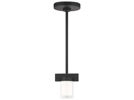Visual Comfort Modern Esfera 1-Light Nightshade Black Cylinder Mini Pendant