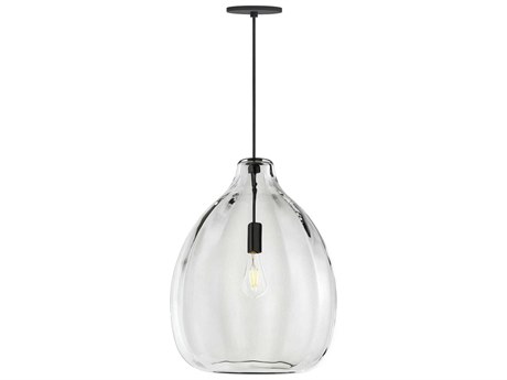 Visual Comfort Modern Harper 1-Light Black Clear Pendant