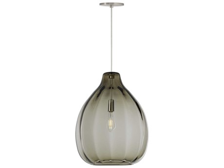 Visual Comfort Modern Harper 1-Light Satin Nickel Black Pendant