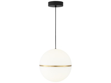 Visual Comfort Modern Hanea 1-Light Natural Brass Globe Pendant
