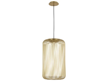 Visual Comfort Modern Kai 1-Light Plated Brass Mini Pendant