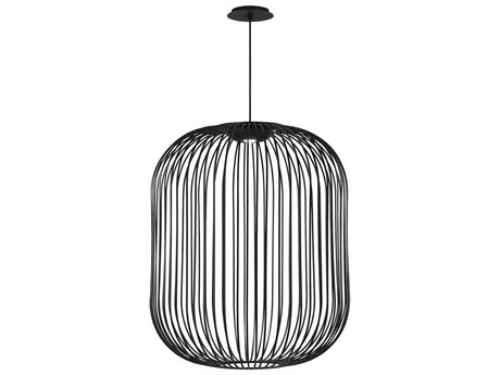 Visual Comfort Modern Kai 1-Light Nightshade Black Pendant
