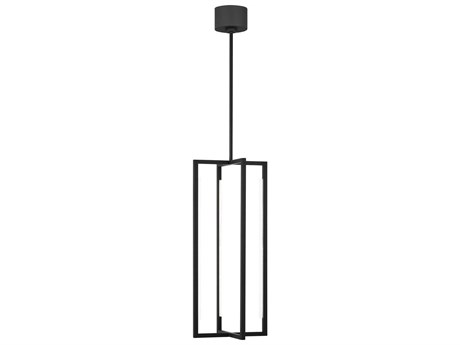 Visual Comfort Modern Kenway 1-Light Nightshade Black Geometric Mini Pendant