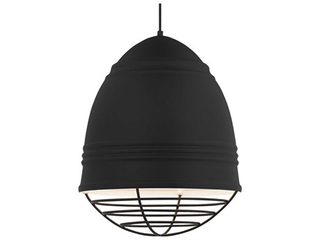 Visual Comfort Modern Loft 3-Light Black Mini Pendant
