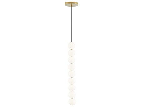 Visual Comfort Modern Orbet 9-Light Natural Brass Mini Pendant