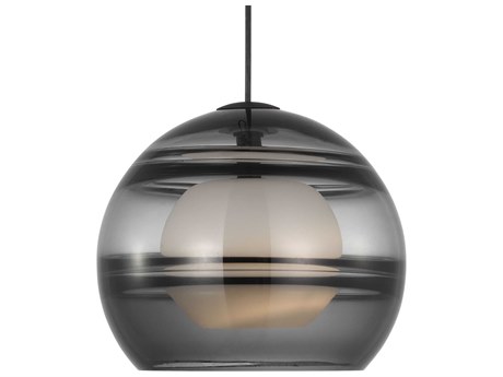Visual Comfort Modern Sedona 1-Light Brown Globe Mini Pendant