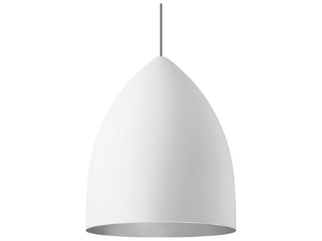 Visual Comfort Modern Signal 1-Light Rubberized White Platinum Pendant