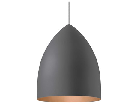 Visual Comfort Modern Signal 1-Light Rubberized Gray Copper Pendant