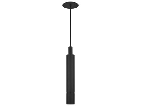 Visual Comfort Modern Sottile 1-Light Nightshade Black Cylinder Mini Pendant