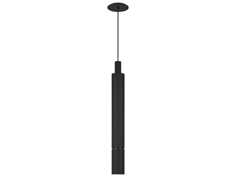 Visual Comfort Modern Sottile 1-Light Nightshade Black Cylinder Mini Pendant