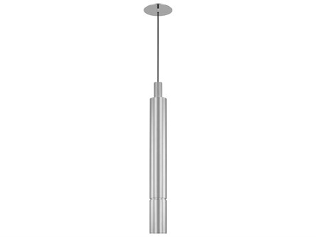 Visual Comfort Modern Sottile 1-Light Polished Stainless Steel Cylinder Mini Pendant