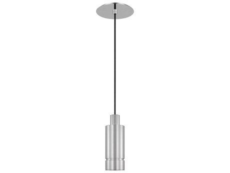 Visual Comfort Modern Sottile 1-Light Polished Stainless Steel Cylinder Mini Pendant