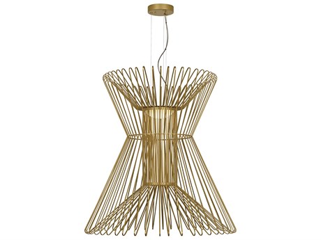 Visual Comfort Modern Syrma 1-Light Satin Gold Pendant