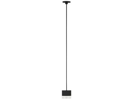 Visual Comfort Modern Gable 1-Light Nightshade Black Round Mini Pendant