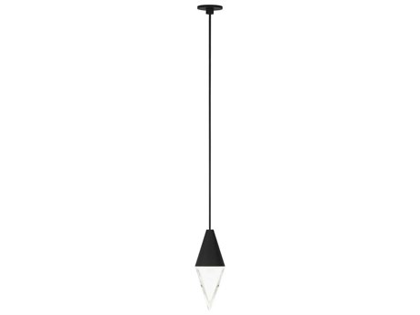 Visual Comfort Modern Turret 1-Light Nightshade Black Mini Pendant