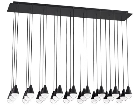 Visual Comfort Modern Cupola 27-Light Nightshade Black Island Pendant