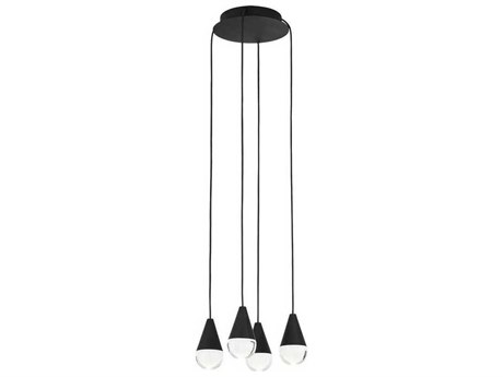 Visual Comfort Modern Cupola 4-Light Nightshade Black Mini Pendant