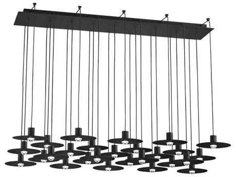 Visual Comfort Modern Eaves 27-Light Nightshade Black Island Pendant