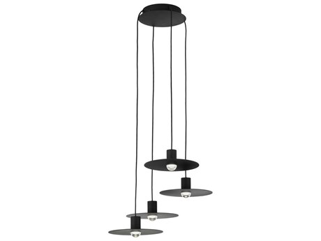 Visual Comfort Modern Eaves 4-Light Nightshade Black Pendant