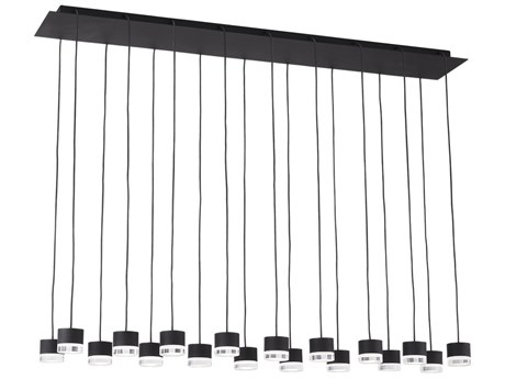 Visual Comfort Modern Gable 18-Light Nightshade Black Island Pendant