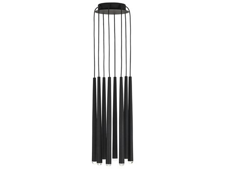 Visual Comfort Modern Pylon 8-Light Nightshade Black Linear Mini Pendant