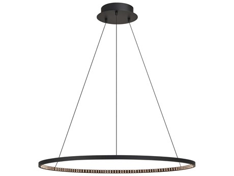 Visual Comfort Modern Vellavi 1-Light Nightshade Black Round Pendant