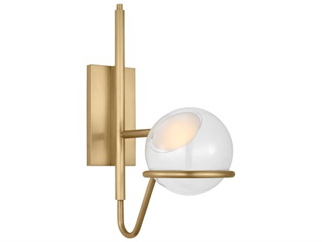 Visual Comfort Modern Crosby 1-Light Natural Brass Wall Sconce