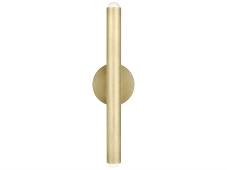 Visual Comfort Modern Ebell 2-Light Natural Brass Wall Sconce