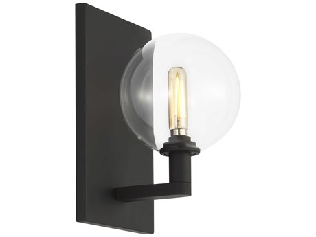 Visual Comfort Modern Gambit 1-Light Nightshade Black Wall Sconce