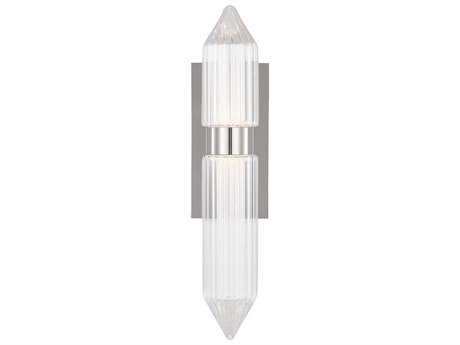 Visual Comfort Modern Langston 1-Light Polished Nickel Wall Sconce