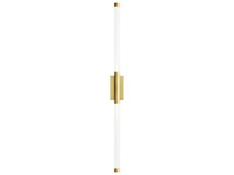 Visual Comfort Modern Phobos 2-Light Natural Brass Wall Sconce