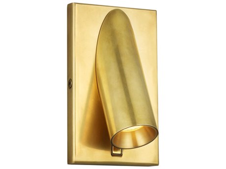 Visual Comfort Modern Ponte 1-Light Natural Brass Wall Sconce