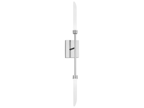 Visual Comfort Modern Spur 2-Light Polished Nickel Wall Sconce