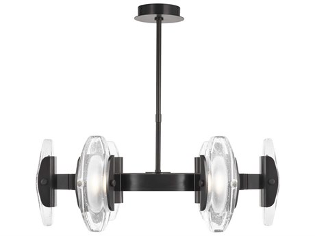Visual Comfort Modern Wythe 6-Light Plated Dark Bronze Chandelier