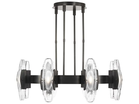 Visual Comfort Modern Wythe 8-Light Plated Dark Bronze Chandelier