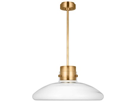 Visual Comfort Modern Morgan 1-Light Brass Pendant
