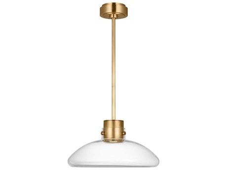 Visual Comfort Modern Morgan 1-Light Brass Pendant