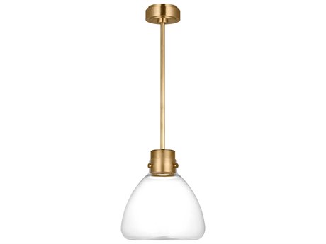 Visual Comfort Modern Morgan 1-Light Brass Mini Pendant