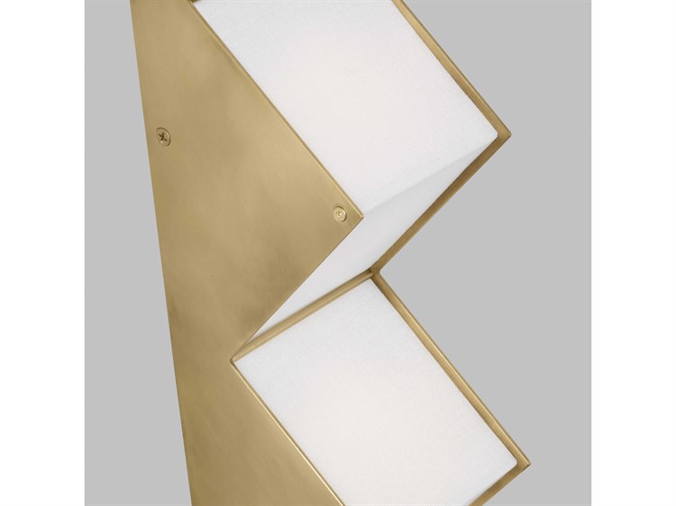 Visual Comfort Modern Zig Zag 18" Tall 3-Light Natural Brass Wall ...