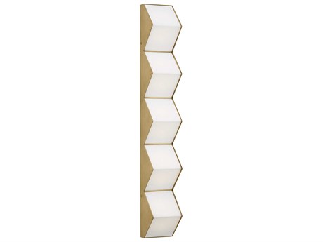 Visual Comfort Modern Zig Zag 5-Light Natural Brass Wall Sconce