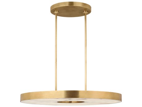 Visual Comfort Modern Wyllis 1-Light Hand Rubbed Antique Brass Round Pendant
