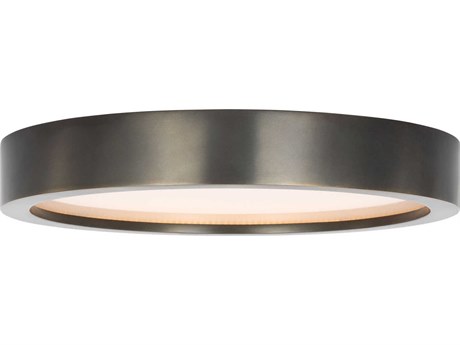Visual Comfort Modern Cerne 1-Light Dark Bronze Round Flush Mount