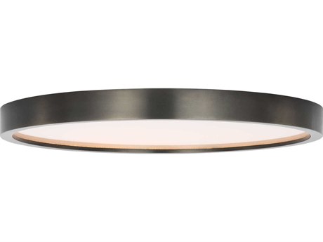 Visual Comfort Modern Cerne 1-Light Dark Bronze Round Flush Mount
